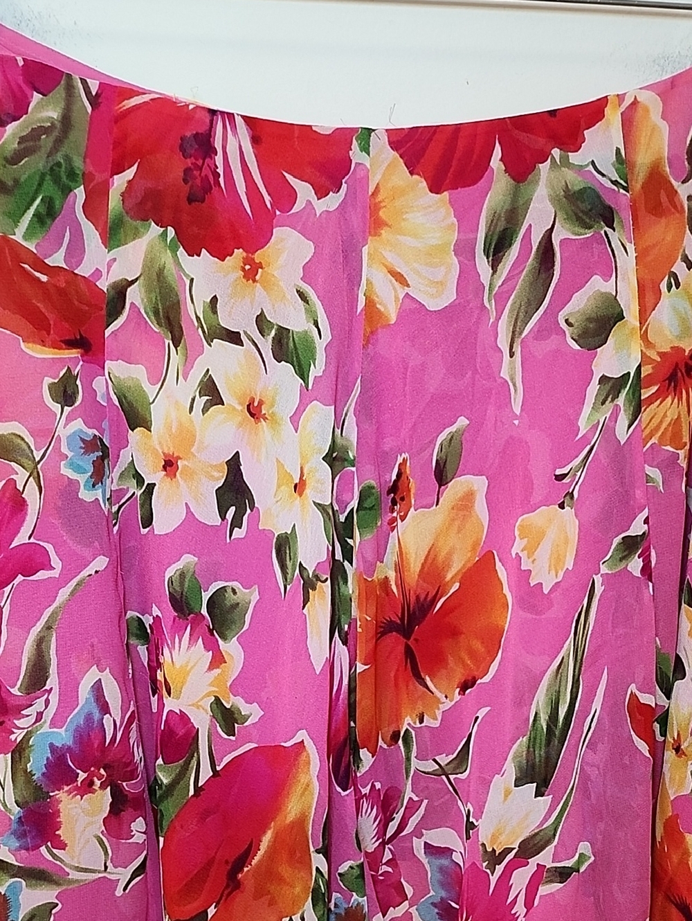 Lauren Ralph Lauren Women's Pink Floral Asymmetrical Handkerchief Hem Skirt 14P - Picture 12 of 16